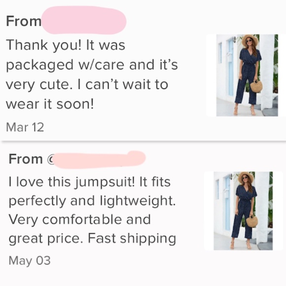 Navy Blue Polka Dot Jumpsuit - Picture 7 of 8